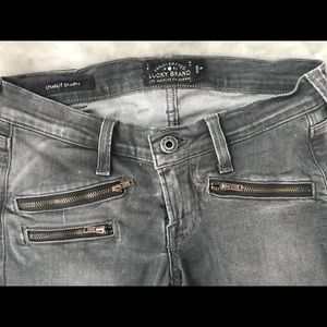 Lucky Brand Charlie Zipper Skinny Jeans